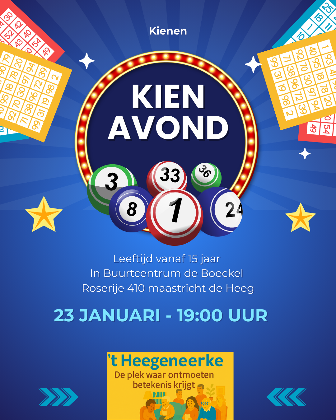 Blue And Multicolor Playful Bingo Night Social Event Instagram Post 1