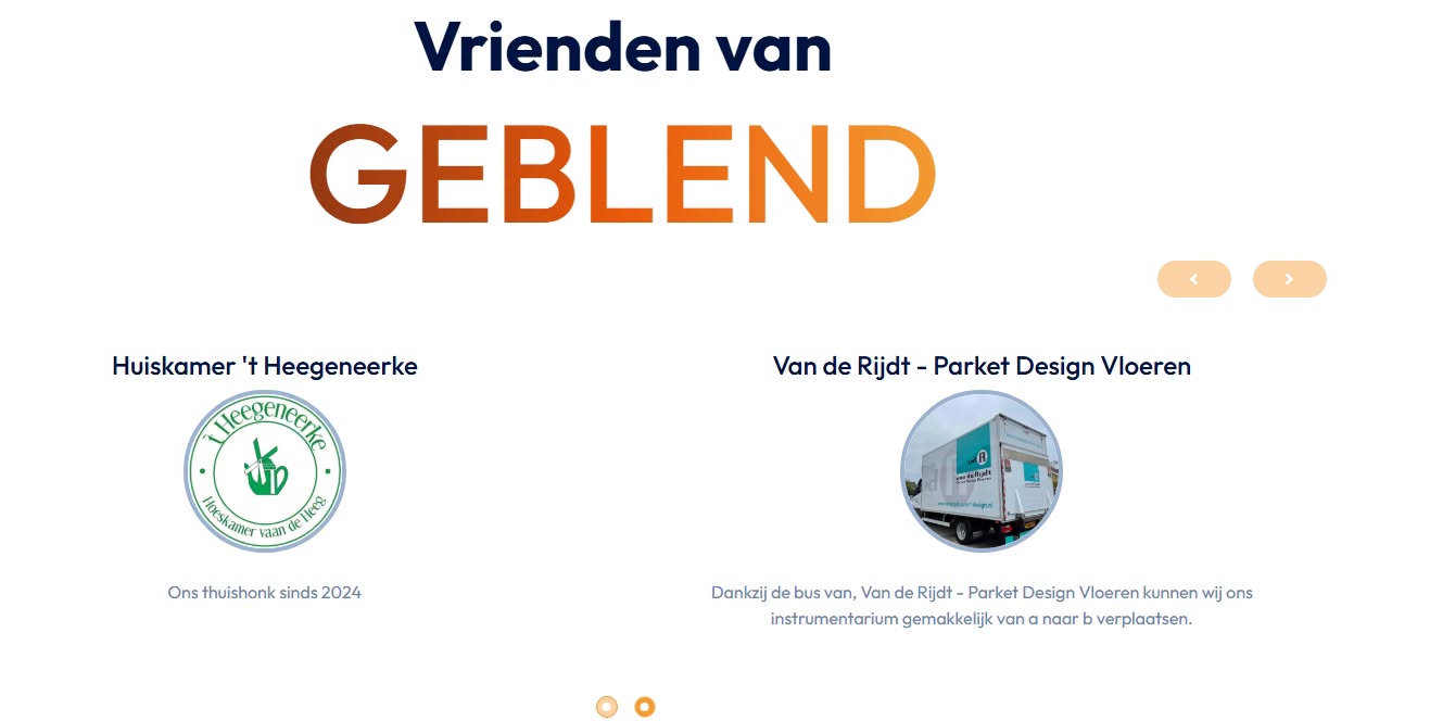 Orkest Geblend bij ’t Heegeneerke, hun vaste thuisfront en repetitio locatie
