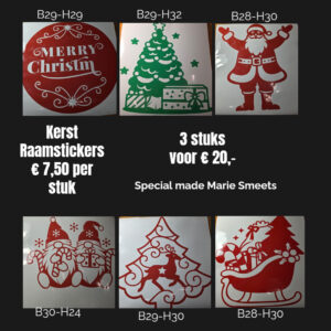 Kerst raam stickers