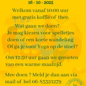 Dag van niets moeten maar ONTMOETEN
